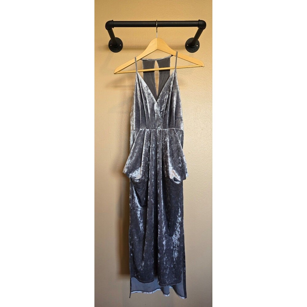Bcbg grey velvet dress size xs‎